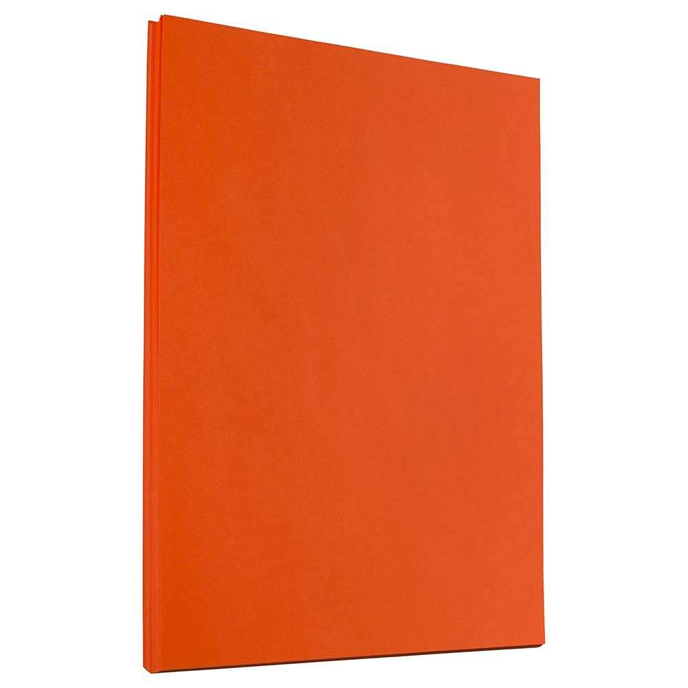JAM PAPER Colored 24lb Paper - 8.5 x 11 - Orange Recycled - 50 Sheets/Pack