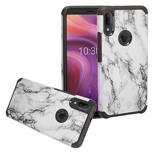 CELZEN - for Alcatel 3V (2019) 5032W - Hybrid Image Phone Case - AD1 Black Marble 1