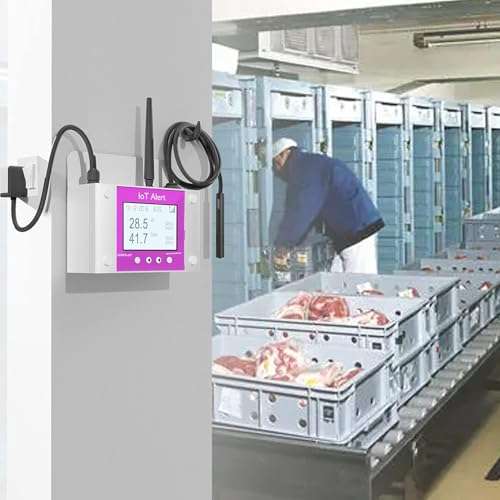 Server Room Temperature and Humidity Monitor with Advanced High Accuracy Sensors/SMS for Data Centre, Bio Labs, Pharma Cold Room Along with Calibration Certificate 6