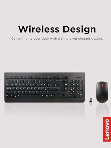 Lenovo 21.5" FHD 75Hz AMD FreeSync Monitor and Spill-Resistant Wireless Keyboard & Mouse Combo 4