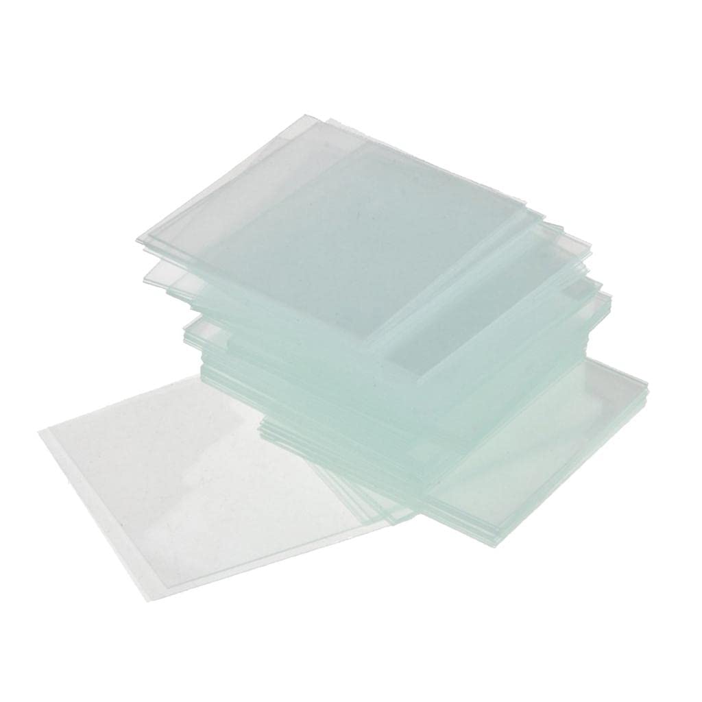 Excluzo 50Pieces Microscope Slide Cover Slips 18mm x 18mm Square Cover Glasses