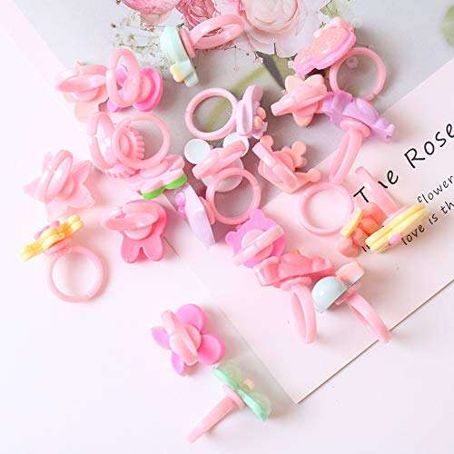 Samvardhan 36 Pcs Rings Set for Little Girls Rings with Heart Shape Box 4