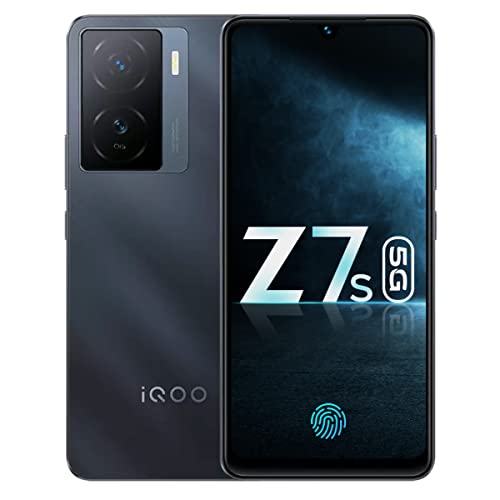 iQOO Z7s 5G by vivo (Pacific Night, 8GB RAM, 128GB Storage) | Ultra Bright AMOLED Display | Snapdragon 695 5G 6nm Processor | 64 MP OIS Ultra Stable Camera | 44WFlashCharge