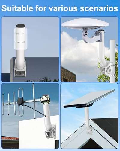 Starlink Mini Antenna Mount,12.6" J Pole & Wall-Mounting Bracket for Starlink Mini, Gen 2, Outdoor TV Antennas, WiFi Extender, Weather Station, Wireless Bridges 6