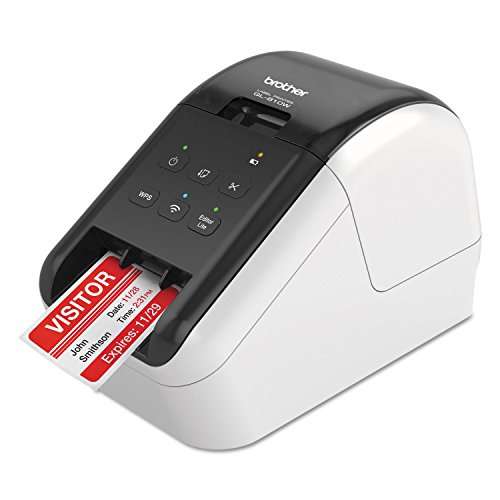 Brother QL-810W Professional Label Printer with USB and WIFI connectivity, Ultra-Fast printing up to 110 labels per minute with Standard Address label in Monochrome, Black & Red Printing Available 1