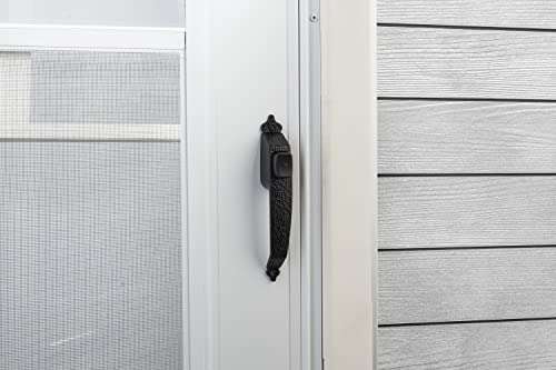 Wright Products - Colonial Tie Down Push Button Door Latch for Screen and Storm Doors, Black 5