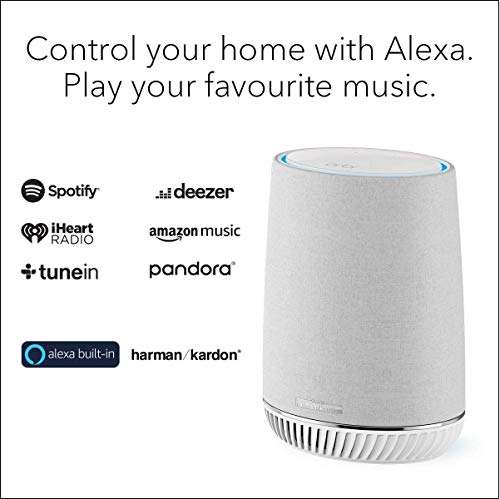 Netgear Orbi Voice Whole Home Mesh WiFi Satellite Extender - with Amazon Alexa and Harman Kardon Speaker Built in, AC2200 (RBS40V) 6