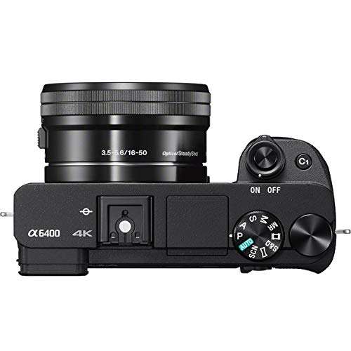Sony a6400 4K Mirrorless Camera with 18-135mm F3.5-5.6 OSS Zoom Lens ILCE-6400M/B (Black) | Official Sony USA Partner Model | Bundle with 64GB Memory Deco Gear Travel Case Filter Kit & Extra Battery 5