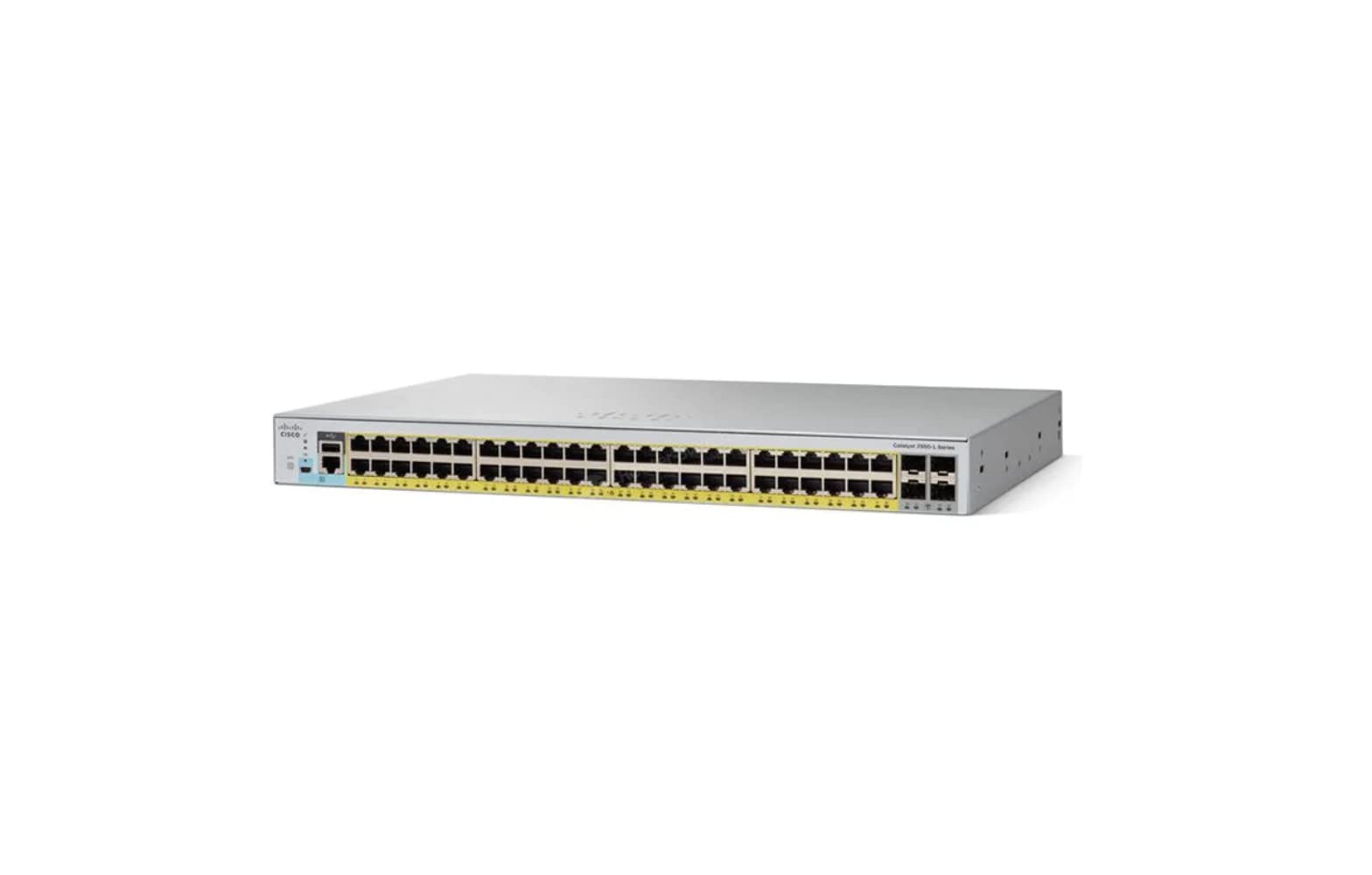 Cisco Catalyst 2960L-48PS-LL Network Switch, 48 Gigabit Ethernet PoE+ Ports, 370W PoE Budget, 4 1G SFP Uplink Ports, Enhanced Limited (WS-C2960L-48PS-LL)