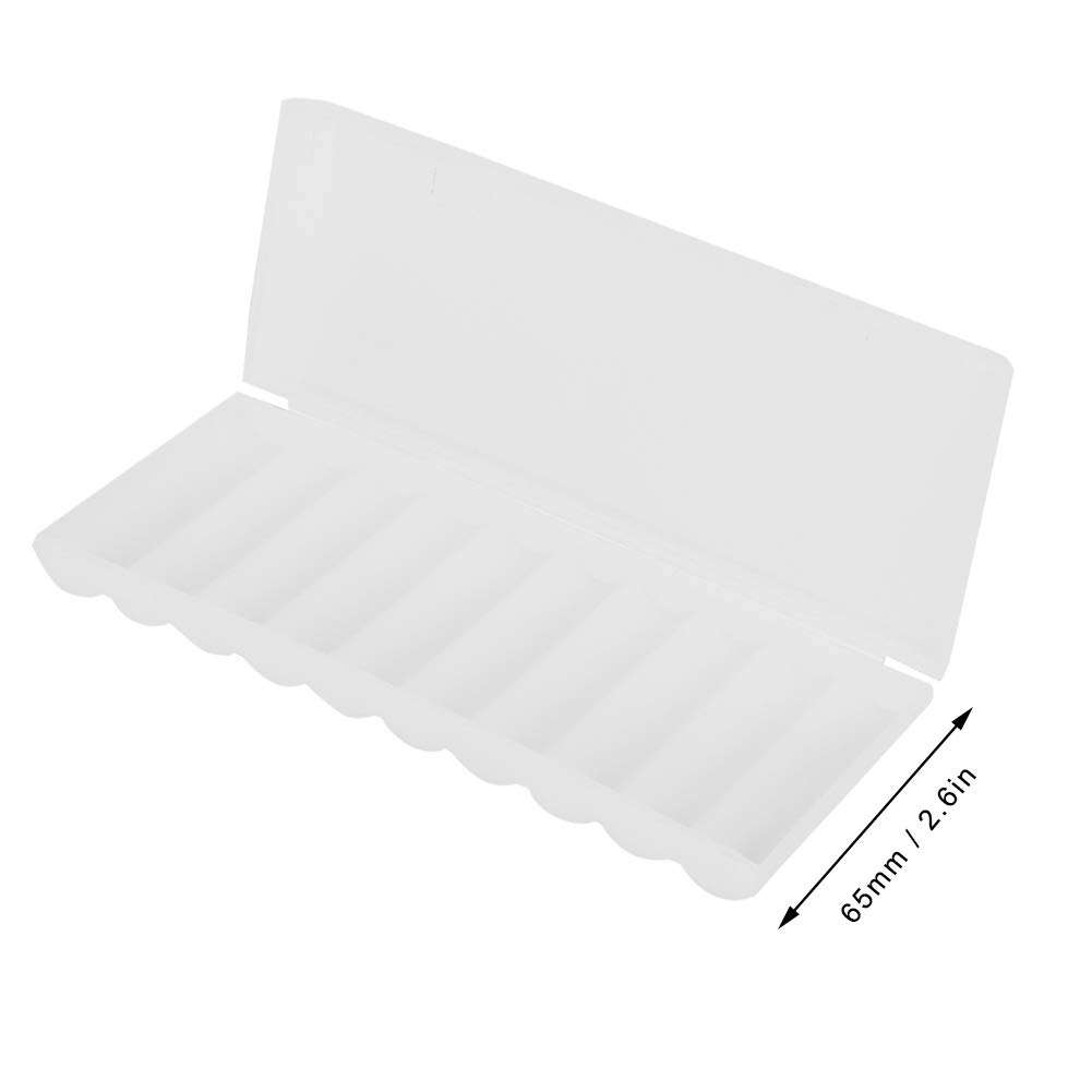 2Pcs 18650 Battery Holder, AA/AAA Battery Storage Case Plastic Storage Organizer Container, Clear White 10 Grids 3