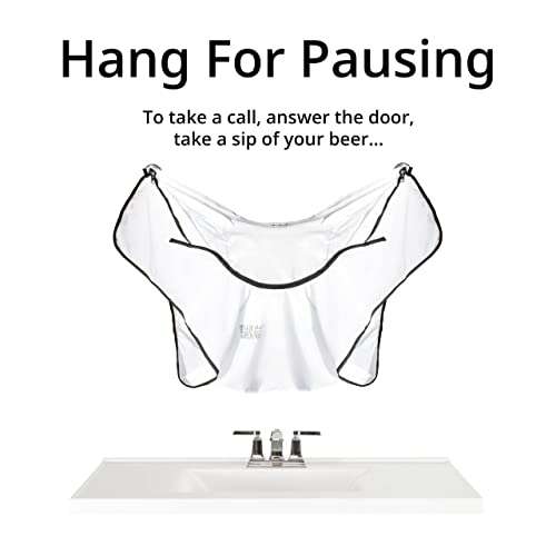 Beard King Beard Bib Apron - Shaving Set for Dad - As Seen on Shark Tank - Men's Hair Catcher for Shaving - Grooming Accessories - Packing Pouch, White 6