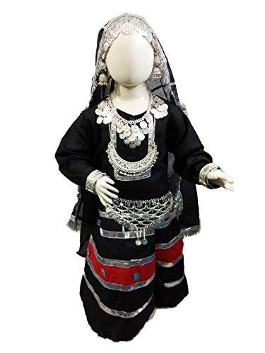 BookMyCostume Banjara Girl with Jewellery Kids & Adults Kalbelia Costume Dance Fancy Dress for Girls 7-8 years