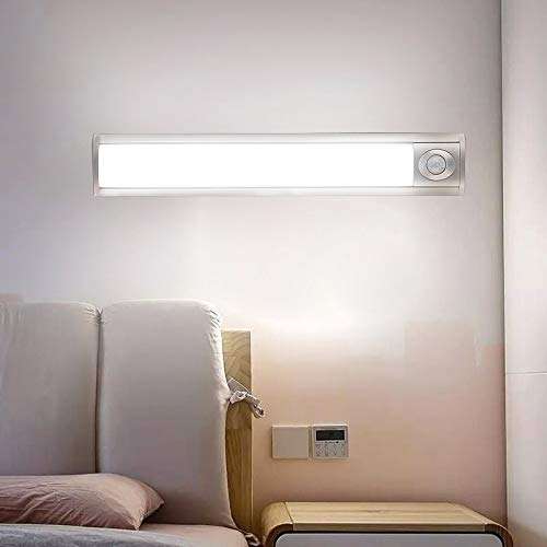 DINGXUEMEI XUEMEI Cell Phone Case Creative LED Light Control Human Body Sensing Long LED Night Light Charging Wardrobe Light Kitchen Corridor, Light Color:Warm Light, Size:120mm 2