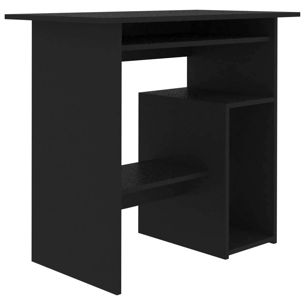 ZQQLVOO Desk Storage Table Computer Desk Home Office Study Desk Side Table Desk Black 31.5"x17.7"x29.1" Chipboard Space Saving Easy Assemble 3