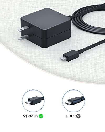 24W Charger (UL Certified Safety), Fit for Asus Chromebook C100P C100PA C100 C201P C201 C201PA Laptop Power Supply Adapter Cord 3