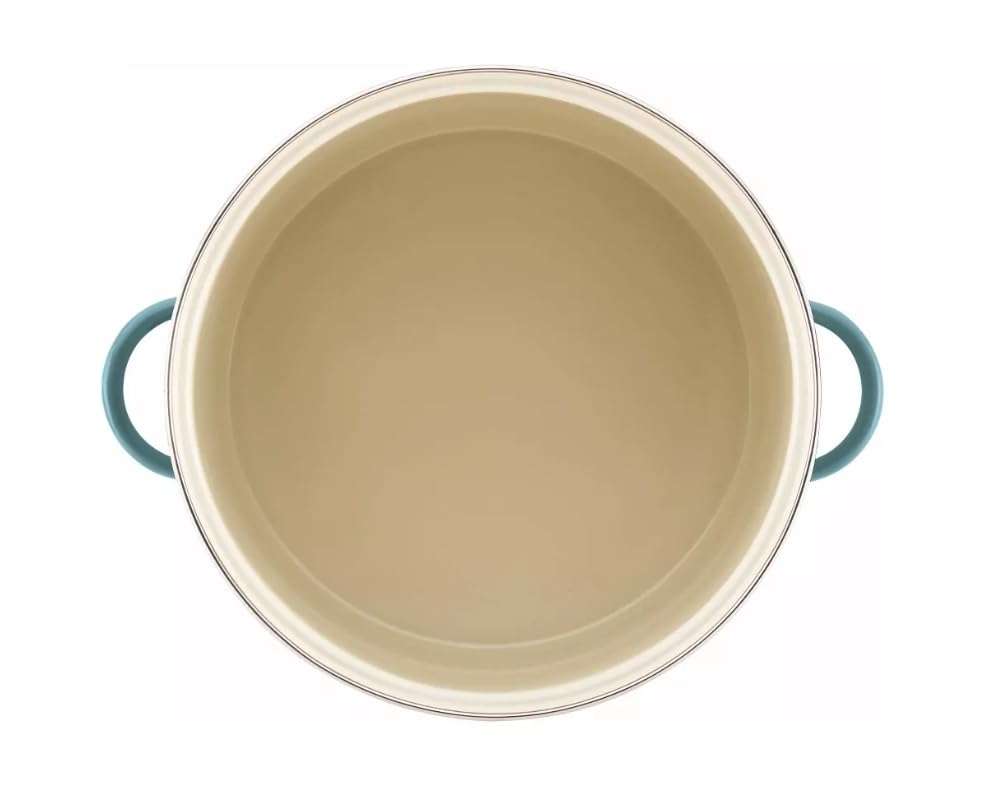 Farberware Enamel on Steel Stock Pot/Stockpot with Lid - 16 Quart, Aqua Blue 3