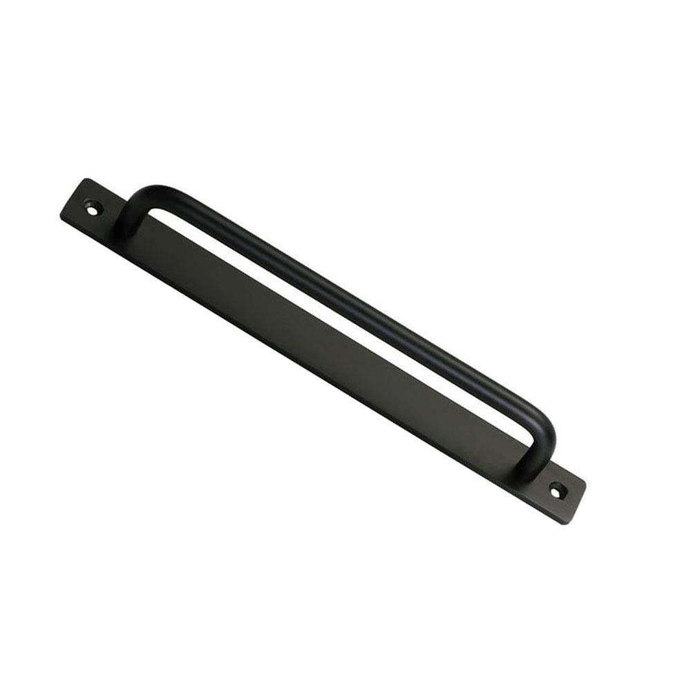 Door Handle Aluminum Alloy Drawer Handle Shop Window Wooden Door Handle Perforated Installation Push-pull Handle (Color : Matt black, Size : 15cm) 1