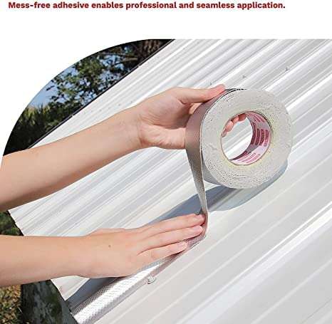 EarthWhisk Leakage Repair Waterproof Tape for Pipe Leakage Roof Water Leakage Solution Aluminium Foil Tape Waterproof Adhesive Tape Sealing Butyl Rubber Tape for Surface Crack, Pipe 4