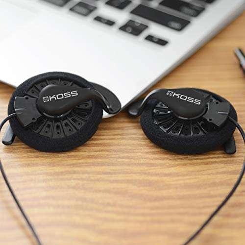 Koss KSC35 Ear Clip Headphones, Pivoting Ear Clip Design, Lightweight, Wired 3.5mm Plug, Black 4