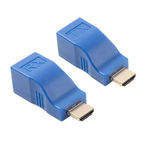 HDMI Extender, H-COME Up to 100ft HDMI Ethernet Network Extender Adapter Over RJ45 Cat5-e Cat6 Cable (Transmitter + Receiver, 1 Port RJ45) 2