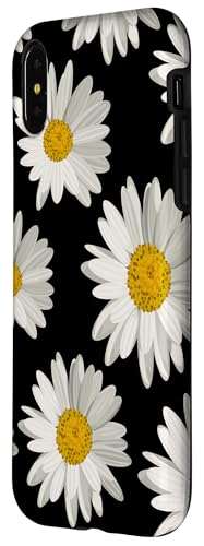 White Daisy Flowers Black Background Case for iPhone X/XS 2