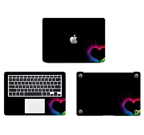 Theskinmantra Heartful Skin Full Cover Decal/Sticker with Imported Quality Vinyl, A Set of 3 PCS, Made for Apple MacBook AIR 13 inch