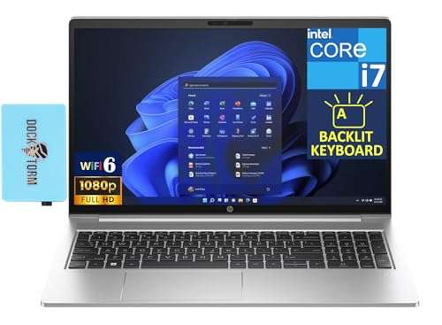 HP ProBook 450 G10 Business Laptop 15.6" IPS FHD (10-Core Intel i7-1355U, 64GB RAM, 2TB PCIe SSD, Intel UHD, Backlit KB, WiFi 6, Bluetooth 5.3, HD Webcam, RJ-45, Win 11 Pro) with Dockztorm Hub