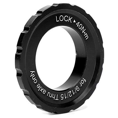 Pwshymi Centerlock Rotor Lockring, Bike Brake Rotors, Disc Center Cover Bike Centerlock Lockring Cover Disc Brake Hub Disc Rotor Lock Ring 9/12/15mm Black for Road Bike Mountain Bike