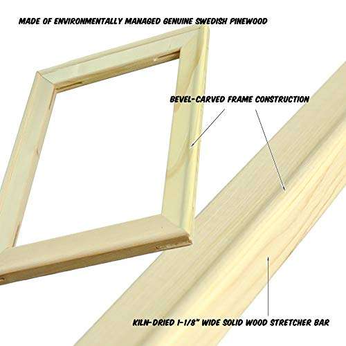 Canvas Boards Canvases for Painting, 8x10 Inch 2 Pack Canvas Panels, 8oz Triple Primed 100% Cotton Acid Free Painting Canvas Artist Quality Blank Canvas for Acrylic Oil Watercolor Tempera Paints 3