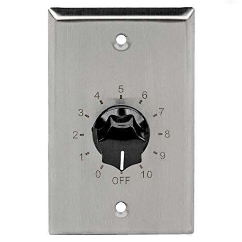 Pure Resonance Audio VC100S 100W Plate Mounted 70V Commercial Volume Control - Stainless Steel (Single) 1