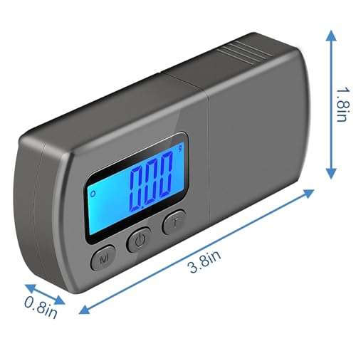 Hdiwousp Digital Turntable Stylus Force Scale Gauge 0.01g Blue LCD Backlight,Tracking Force Pressure Gauge/Scale for Tonearm Phono Cartridge 4
