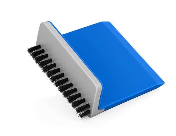 HOMEZE 2-in-1 Countertop Brush & Squeegee – Crumb Sweeper + Water Wiper, Edge-Hanging Compact Cleaner for Kitchen Sink & Counter, Bathroom Mirror/Slab, Desk & Sofa – Space-Saving Multi-Surface Tool 1