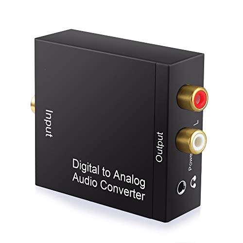 axGear Digital to Analog Audio Converter Optical Coaxial in 3.5mm Aux RCA Out 5