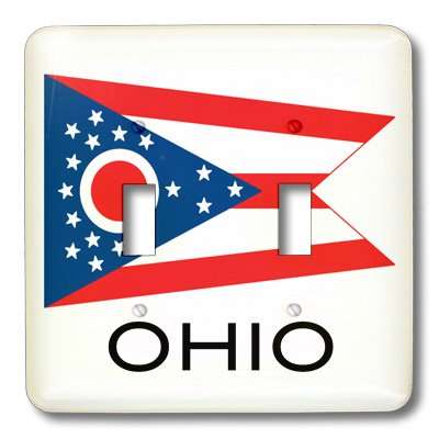 3dRose lsp_107385_2 Ohio State Flag Double Toggle Switch 3