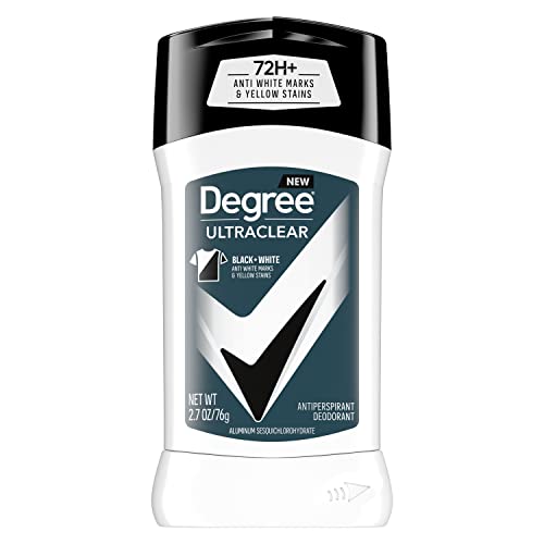 Degree Men UltraClear Antiperspirant Deodorant Black+White 72-Hour Sweat and Odor Protection Antiperspirant For Men With MotionSense Technology 2.7 oz