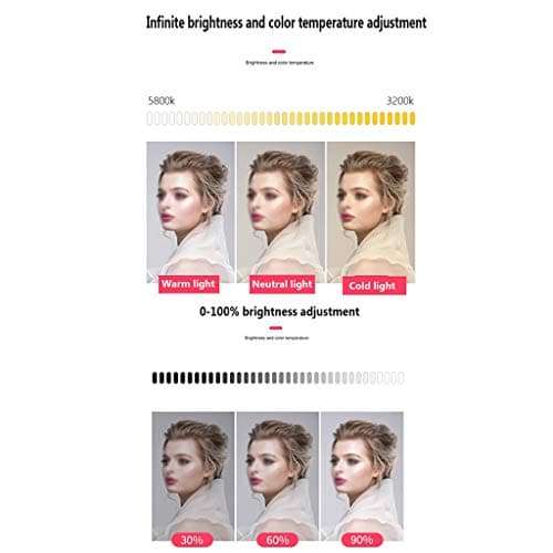 QFFL LED Ring Light Dimmable Led RingLight with Stand & Phone Holder Desktop Portable Fill Light for Makeup/Photography/Live Stream/Video Recording 4