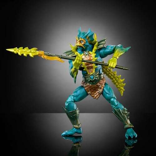 Masters of the Universe Masterverse New Eternia Action Figure & Accessories, Mer Man Deluxe Motu Collectible with 30 Articulations, 7-inch 4