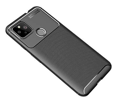 CruzerLite Google Pixel 4a 5G Case, Carbon Fiber Texture Design Cover Anti-Scratch Shock Absorption Case for Google Pixel 4a 5G (2020) (Carbon Black) 1