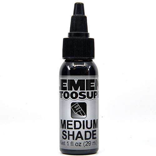 Element Tattoo Supply Shading 3 Stage Grey Wash Black White Tattoo Ink Light Medium Dark Shades (5) 1oz Bottles 2