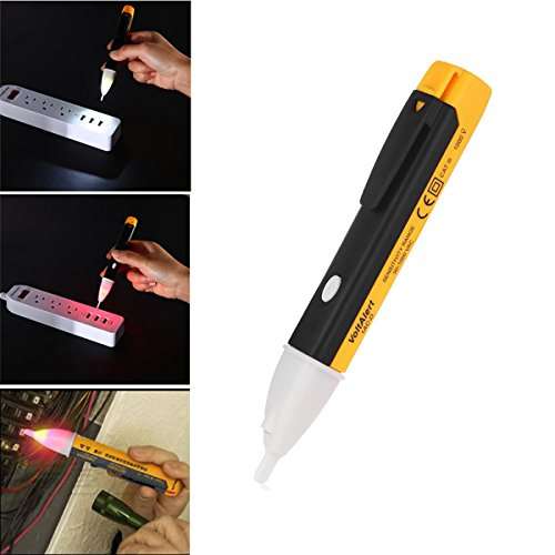 90-1000V AC Non-Contact Voltage Alert Detector Tester Meters LED Light Indication Electric Testers Yellow Black Test Pen 3