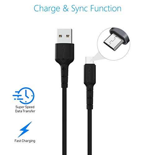 Portronics Konnect Star POR-167 Charge & Sync Function 1.2M Micro USB Cable(Black) 2