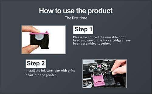 LemeroUexpect Remanufactured Ink Cartridge Replacement for HP 63XL 63 XL for OfficeJet 5258 5255 4650 3830 4655 4652 3634 Envy 4520 Deskjet 1112 3636 Printer (1 Print Head, 3 Color Inkwel) 3