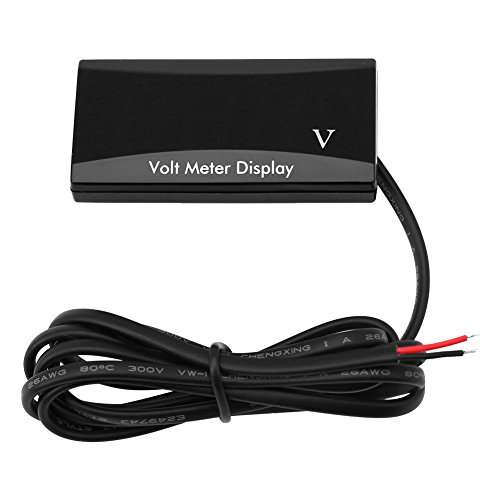 Digital Voltmeter, DC 12V Digital Small Little LED Display Volt Voltage Measuring Gauge Digital Voltmeter Ammeter Waterproof Voltmeter Panel Meter for Car Car Vehicle Accessory 4