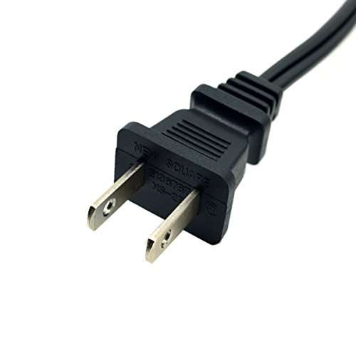 JSER USA 2pin Male to 90 Degree Right Angled IEC 320 C7 Power Supply 220V 10A Max Cord Cable 100cm 3