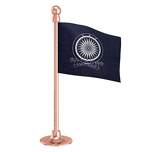The Flag Corporation IAS Car Dashboard Flag 2in x 3in with a Stainless Steel Blush Rose Gold Base