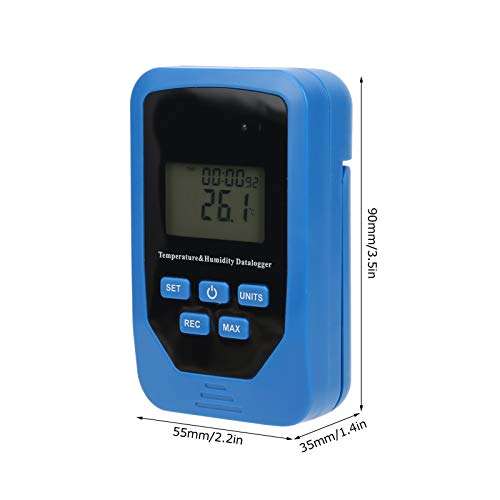 Digital Temperature Recorder, Portable Digital Thermometer, Humidity Recorder, Accurate for Industry Durable Lab 3