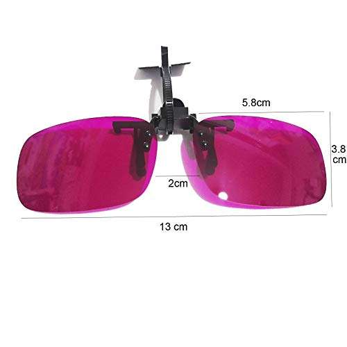 ATINGSHOKB Red Green Color Blind Glasses Chip Purple Lenses for Man Outdoor Indoor 2