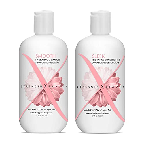 Strength x Beauty - 2 pc. Discovery Set: Smooth | Sleek Shampoo and Conditioner 3.4 oz. Try-Me | Travel Size