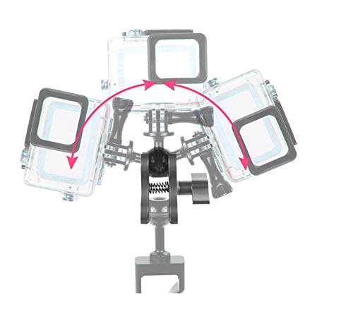 SELPONT ndard Ball Clamp with Cut Outs Aluminium for Underwater Light Arm System,Photography Diving Camera 4