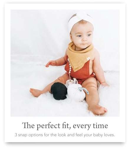 Kishu Baby Indi Organic Baby Bandana Bibs – Fairtrade 4-Way Reversible Drool Bibs for Boys & Girls – Unisex (Set of 5) (Sahara) 6